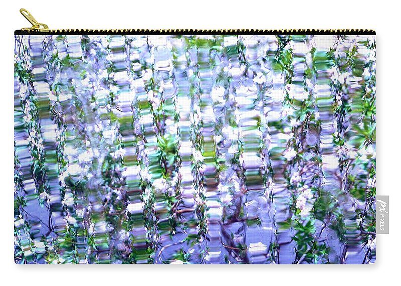 Blue Zip Pouch featuring the photograph Liquid Mosaic by Dietmar Scherf