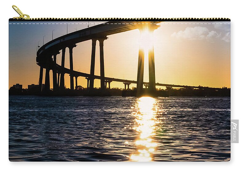 California Carry-all Pouch featuring the photograph Liquid Sun Drops Under the Bridge by David Levin