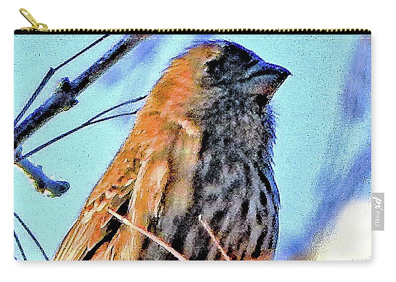 Bird Zip Pouch featuring the photograph Little Birdy by Andrew Lawrence