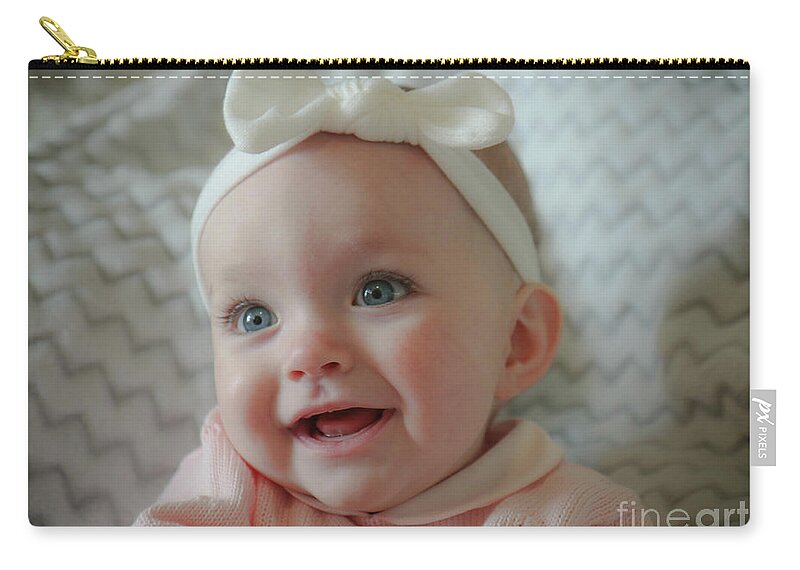 Baby Zip Pouch featuring the photograph Little Girl II by Veronica Batterson