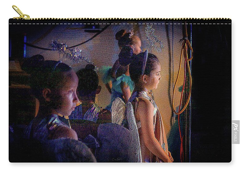 Ballerina Zip Pouch featuring the photograph Little Guardian Angels by Craig J Satterlee