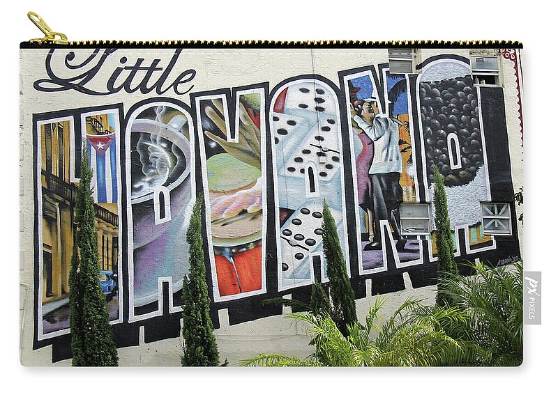 Little Havana Carry-all Pouch featuring the photograph Little Havana - Miami, Florida - Wall Mural by Richard Krebs