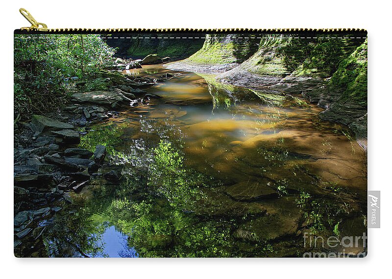 Little Piney Creek Zip Pouch featuring the photograph Little Piney Creek 1 by Phil Perkins