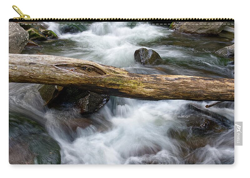 Smokies Zip Pouch featuring the photograph Little River 2 by Phil Perkins