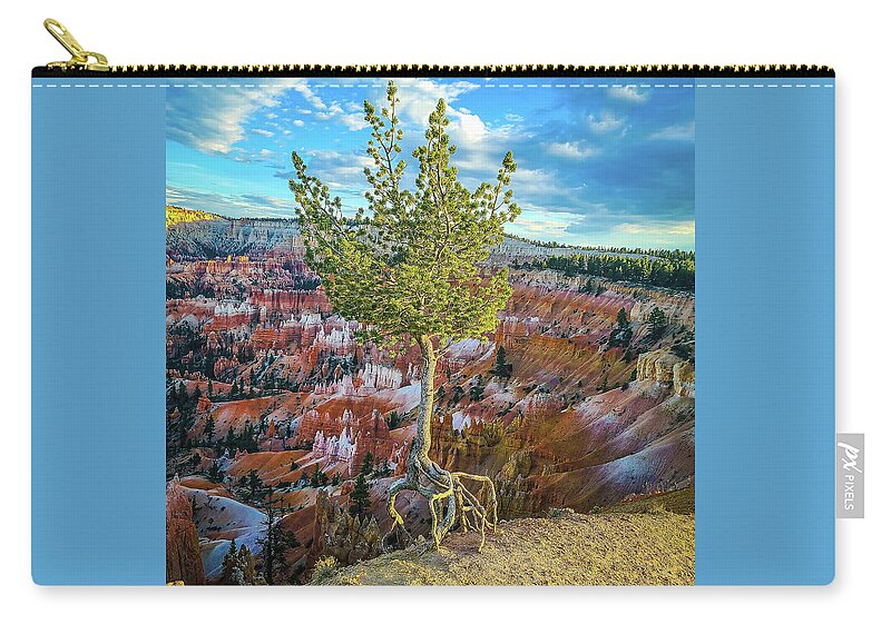Bryce Canyon Zip Pouch featuring the photograph Living on the Edge by Ron Long Ltd Photography