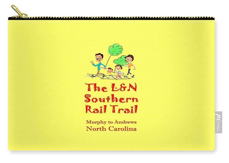 L&n Carry-all Pouch featuring the photograph LN Southern Rail Trail Family by Debra and Dave Vanderlaan