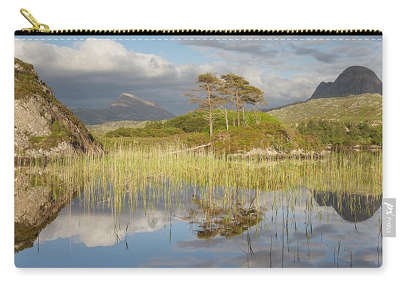 Loch Druim Suardalain Zip Pouch featuring the photograph Loch Druim Suardalain by Stephen Taylor