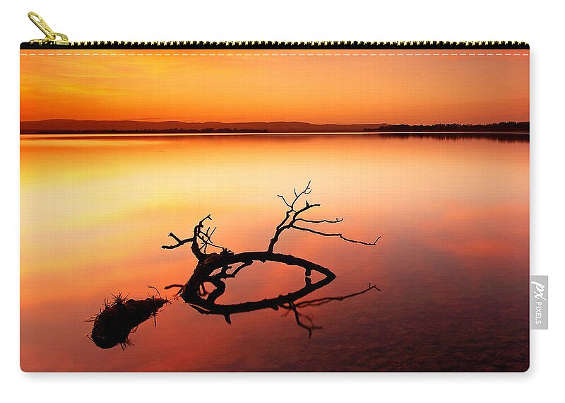 Sunset Zip Pouch featuring the photograph Loch Leven Sunset - Perthshire by Grant Glendinning