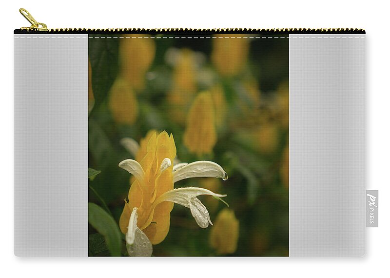 Hawaii Zip Pouch featuring the photograph Lollipop Flower Brightens the Day by Nancy Gleason