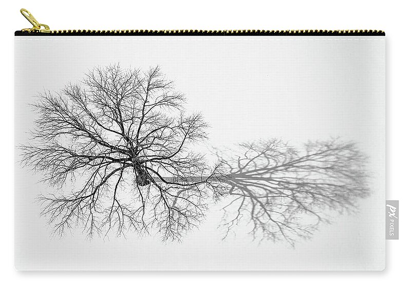 Dji Zip Pouch featuring the photograph Lone Shadow Tree by David Letts