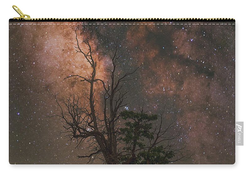 Nightscape Carry-all Pouch featuring the photograph Lone Tree by Grant Twiss
