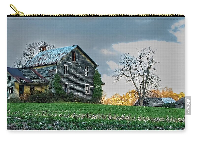 Architecture Zip Pouch featuring the photograph Long Forgotten by Brian Shoemaker