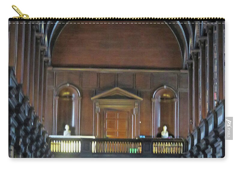 Long Room Library Zip Pouch featuring the photograph Long Room Library by Cindy Murphy