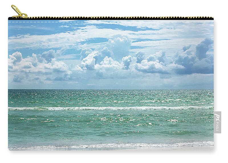 Beach Zip Pouch featuring the photograph Longboat Key Beach Sarasota by Deborah League