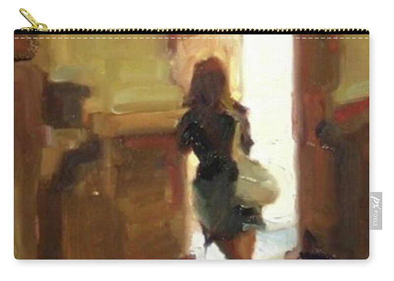 Figurative Carry-all Pouch featuring the painting Looking Outward by Ashlee Trcka