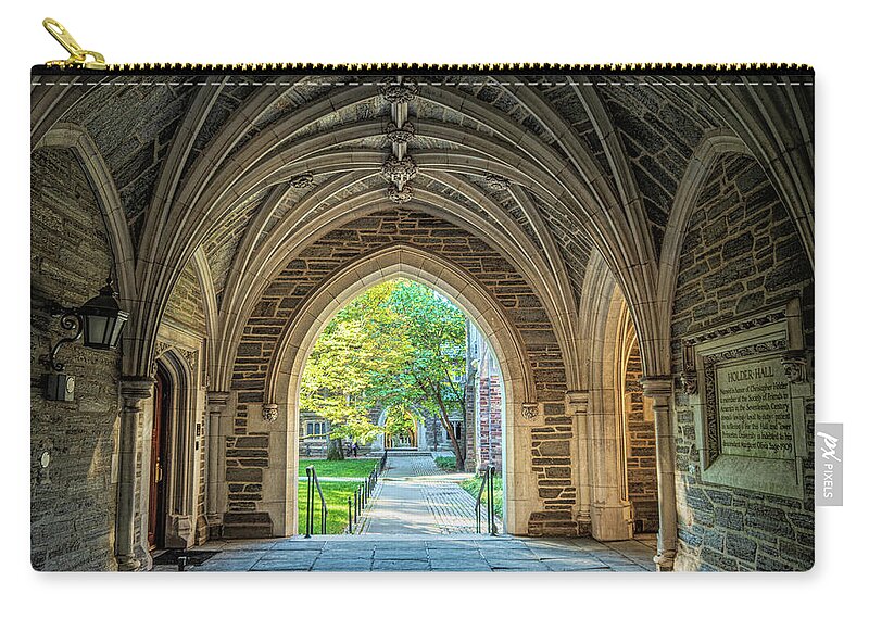 Architecture Zip Pouch featuring the photograph Looking Through At Holder Hall by Kristia Adams