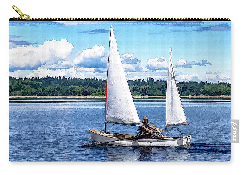 Sailing Zip Pouch featuring the photograph Looks Like Fun by Bruce Bonnett