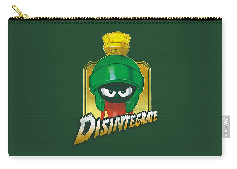 Let Them Fly Zip Pouch featuring the digital art LOONEY TUNES DISINTEGRATE Marvin the Martian by Sarah Deen