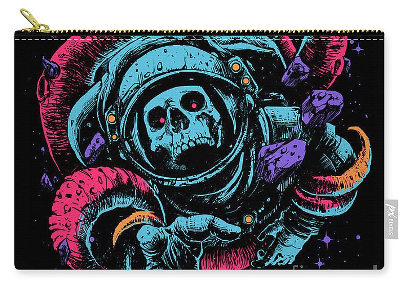 Astronaut Zip Pouch featuring the digital art Lost by Digital Carbine