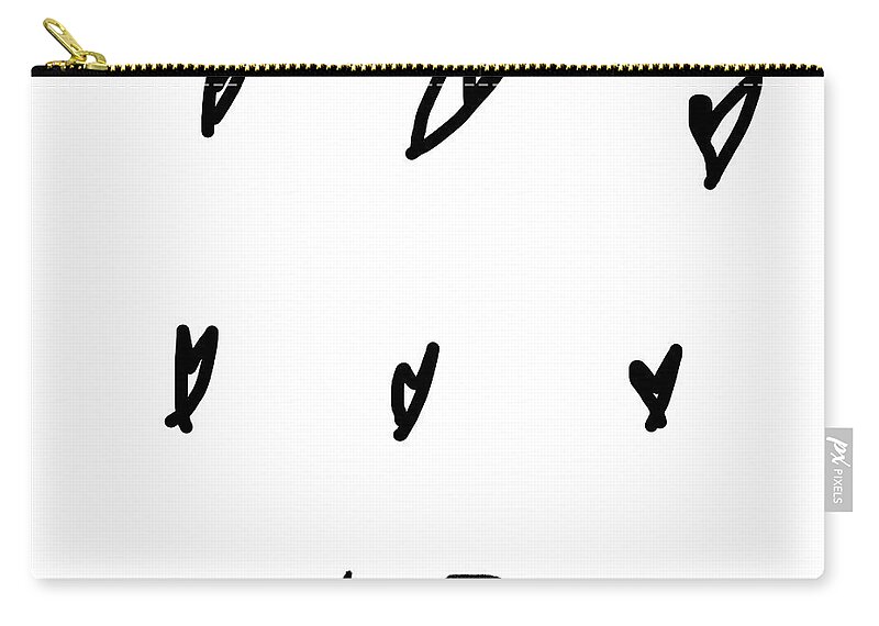 Love Zip Pouch featuring the digital art Love 1 by Ashley Rice