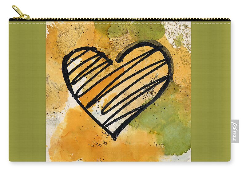 Love Zip Pouch featuring the painting Love 12 by Konnie Kim