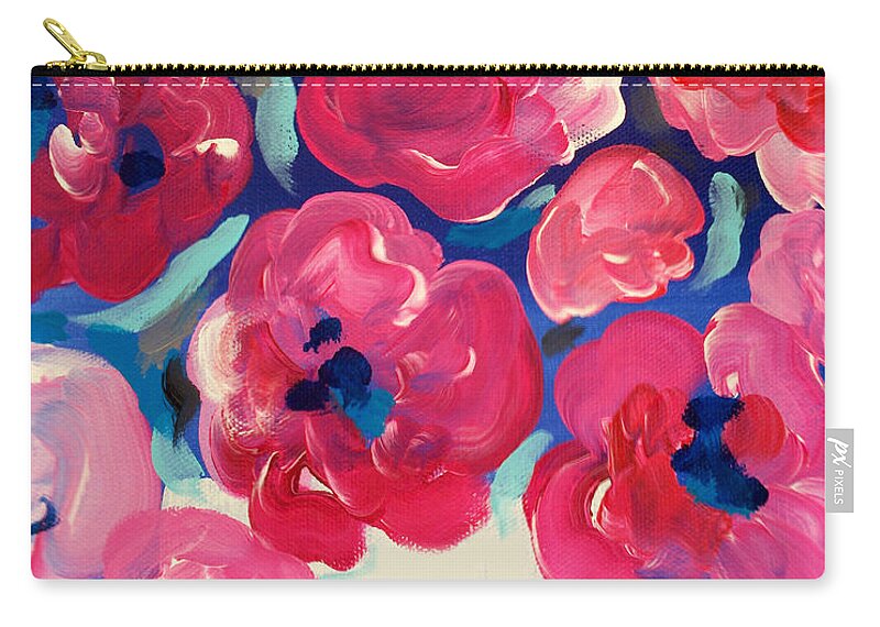 Floral Art Carry-all Pouch featuring the painting Love by Beth Ann Scott
