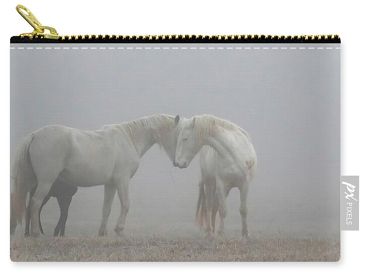 Wild Horses Carry-all Pouch featuring the photograph Love is all you need by Holly Ross