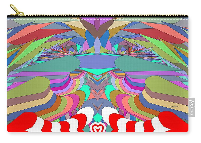 Abstract Zip Pouch featuring the painting Love Trail by Rafael Salazar