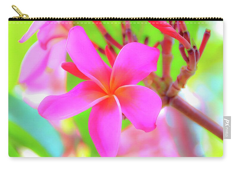 Lovely Zip Pouch featuring the photograph Lovely Plumeria by David Lawson