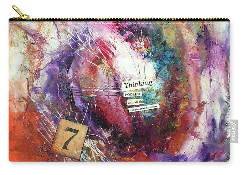 Abstract Art Zip Pouch featuring the painting Love's Innermost by Rodney Frederickson