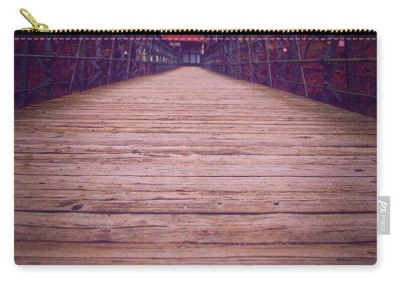 Bridge Zip Pouch featuring the photograph Low angle view of the Two Penny bridge in Melsungen by Mendelex Photography