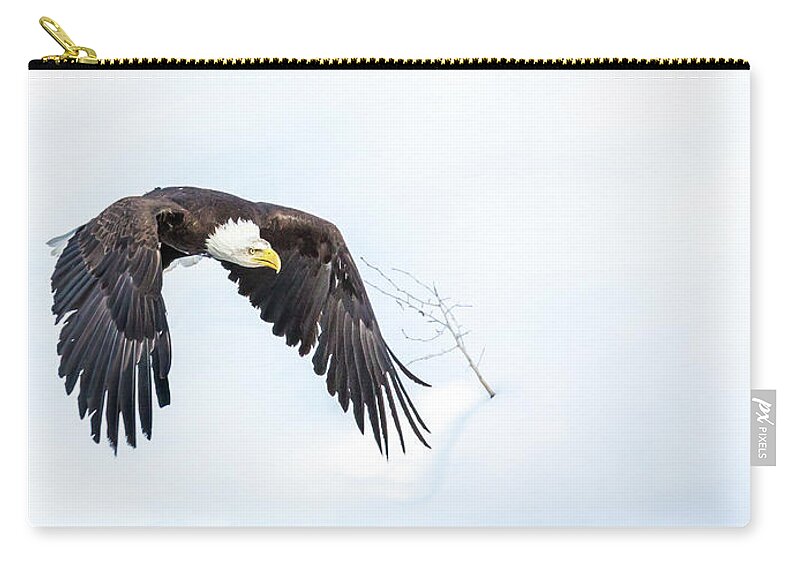 Eagle Zip Pouch featuring the photograph Low Approach by Kevin Dietrich