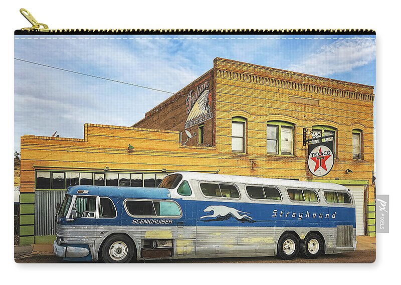 Bisbee Arizona Zip Pouch featuring the photograph Lowel Street in Bisbee Arizona by Tatiana Travelways