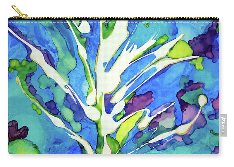 Abstract Zip Pouch featuring the painting Lucidity by Winona's Sunshyne