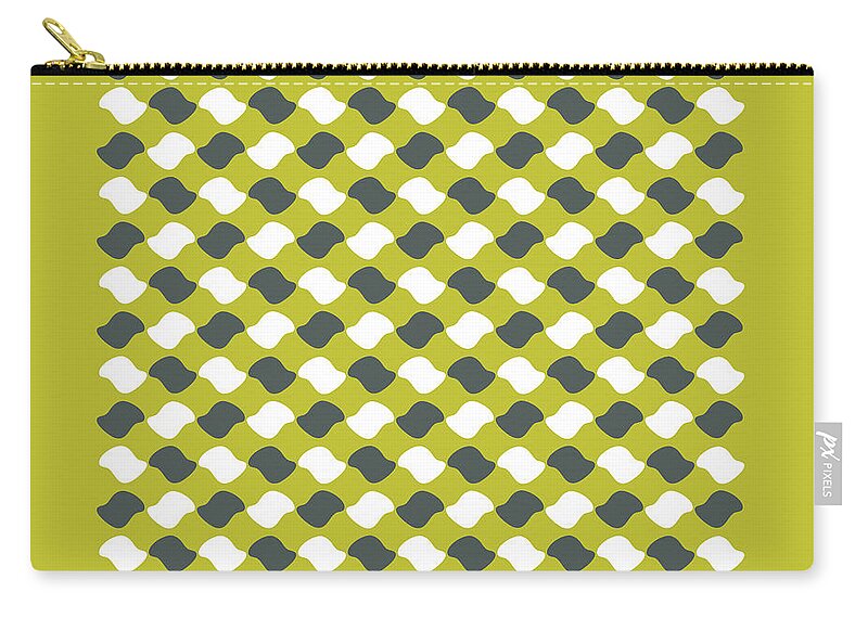 Op Art Zip Pouch featuring the mixed media Lumachine 2 - Little Shells - 1995 by Gianni Sarcone