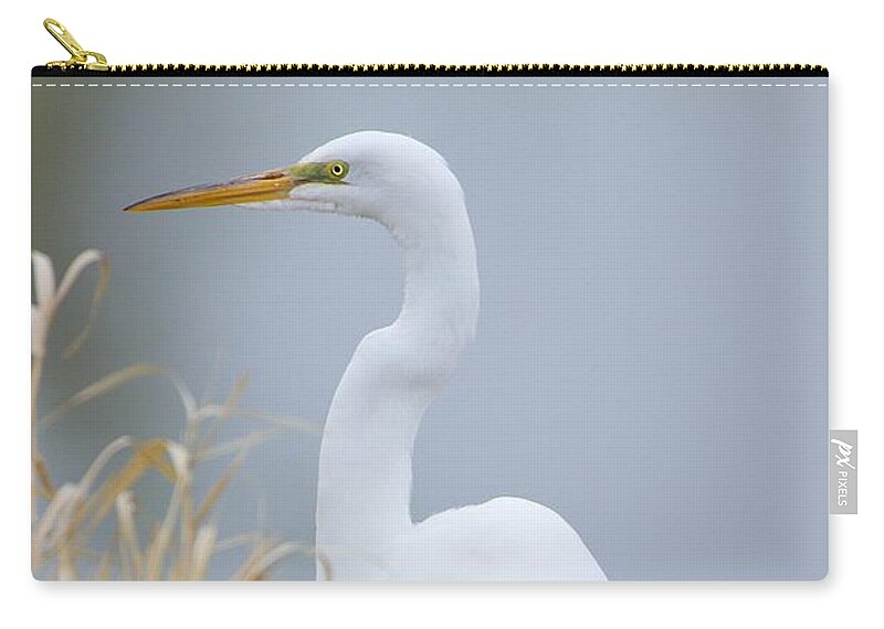 Egret Zip Pouch featuring the photograph Luminous Egret by Yvonne M Smith