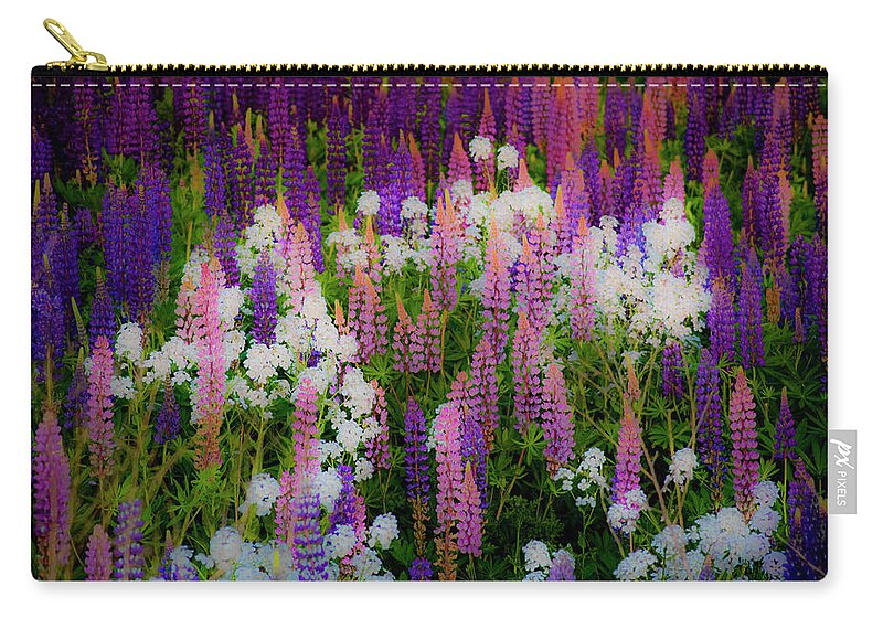 Flowers Carry-all Pouch featuring the photograph Lupineland by Jeff Cooper