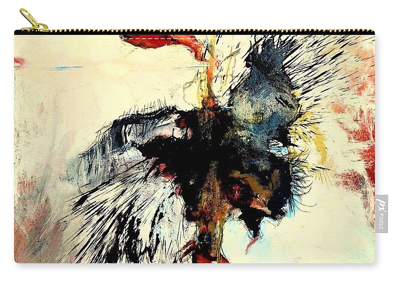 Abstract Zip Pouch featuring the painting MA1-Massoud Ahmed by MA1-Massoud Ahmed