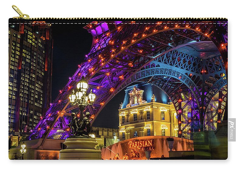 Hotel Carry-all Pouch featuring the photograph Macau at Night by Arj Munoz