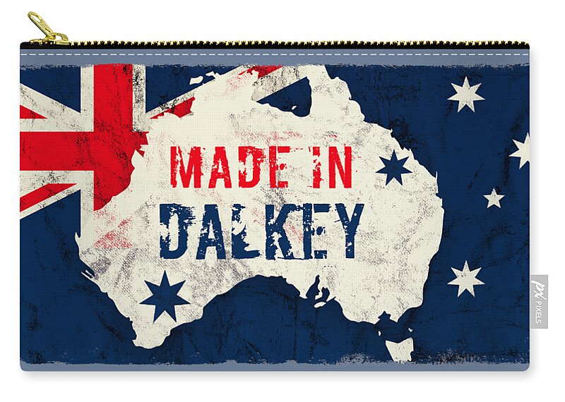 Dalkey Zip Pouch featuring the digital art Made in Dalkey, Australia by TintoDesigns