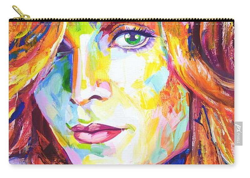 Madonna Zip Pouch featuring the painting Madonna by Iryna Kastsova