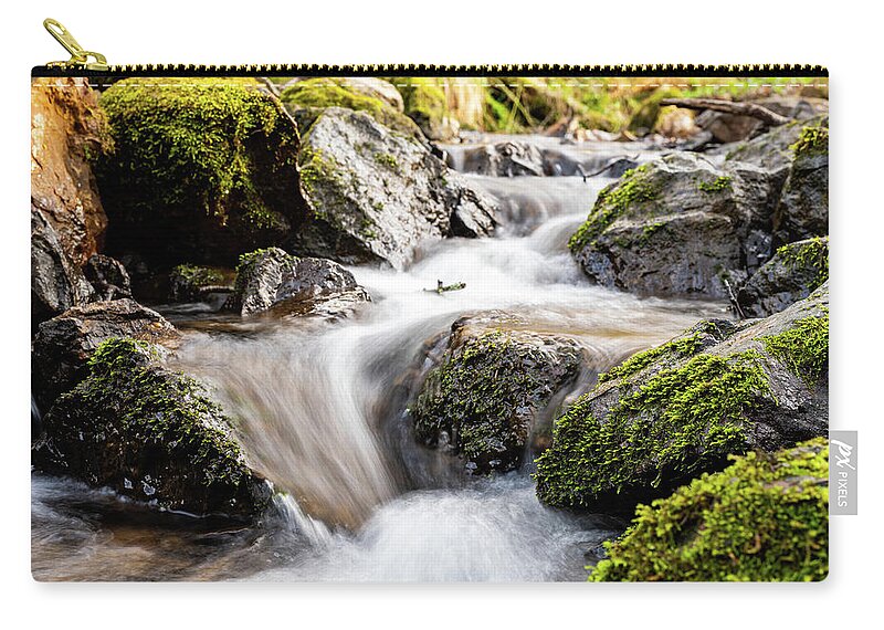 Stream Zip Pouch featuring the photograph Maelstrom by Gavin Lewis