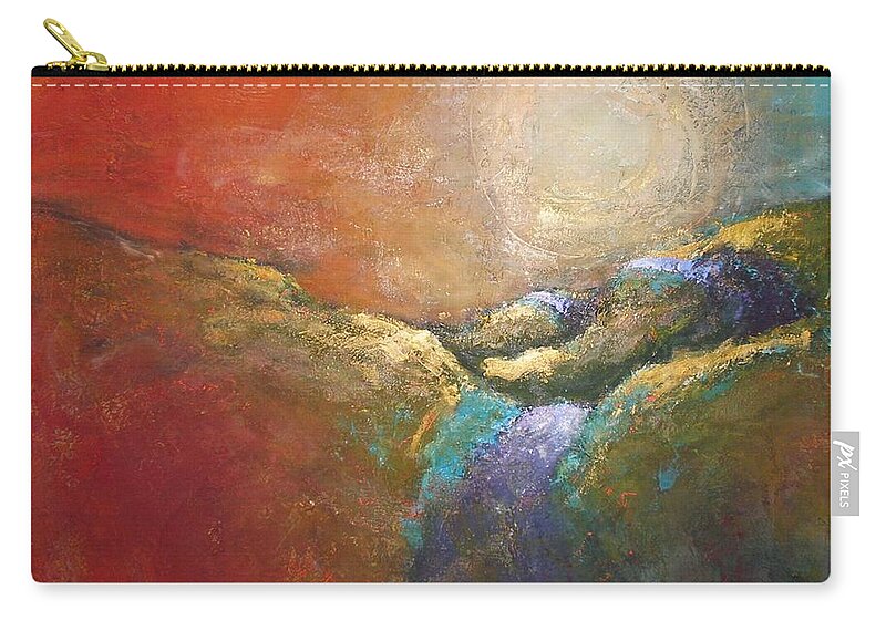Abstract Zip Pouch featuring the painting Magical Mystery Path by Valerie Greene