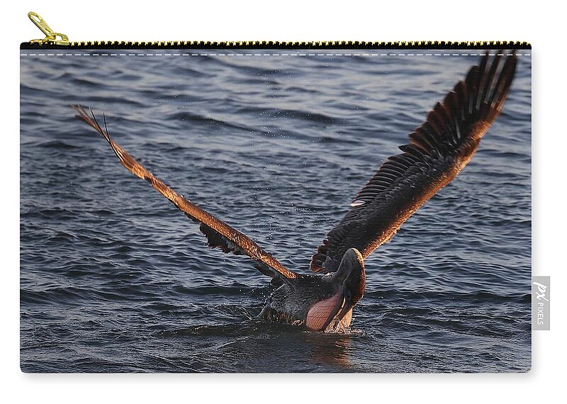 Pelicans Carry-all Pouch featuring the photograph Magnificent Throat Pouch 2 by Mingming Jiang