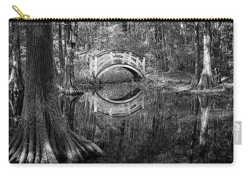 Marietta Georgia Carry-all Pouch featuring the photograph Magnolia Gardens Bridge by Tom Singleton
