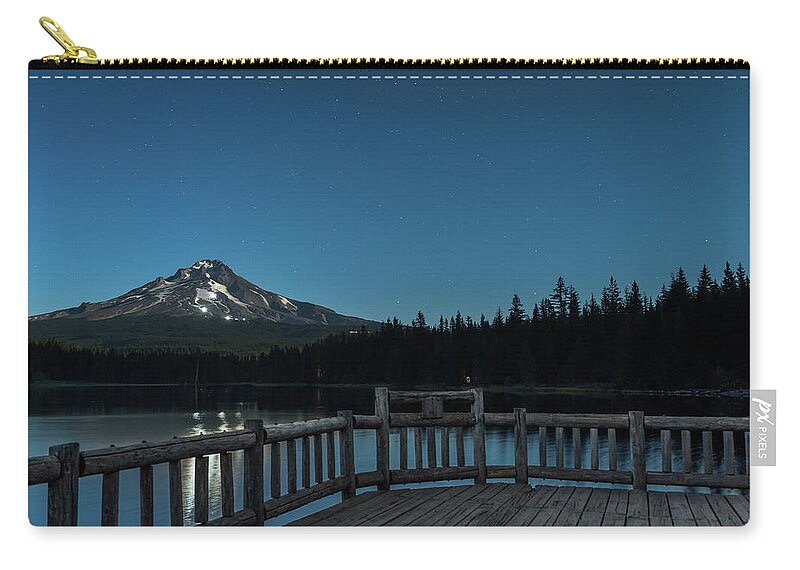 Forest Zip Pouch featuring the photograph Majestic Mount Hood No.1 by Margaret Pitcher