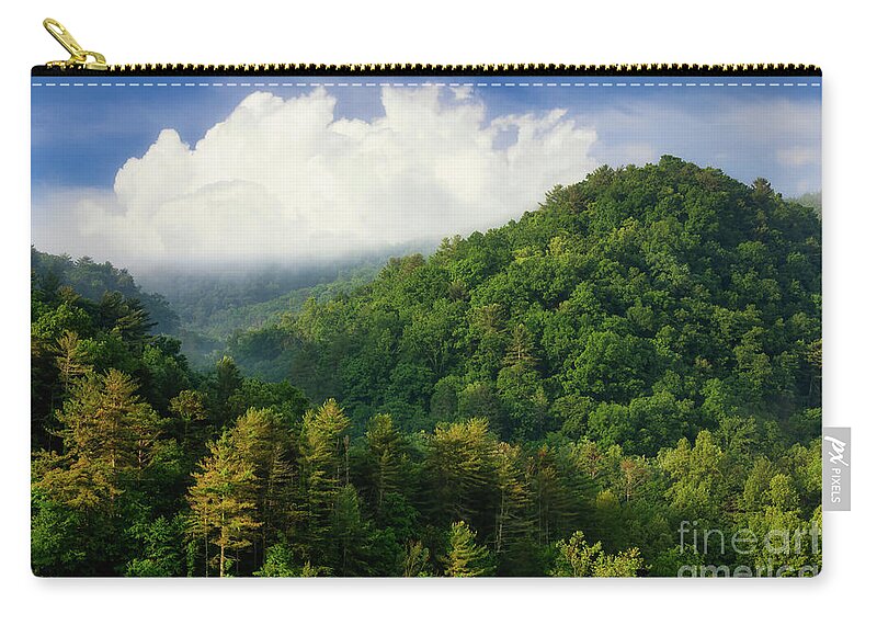 Appalachian Zip Pouch featuring the photograph Majestic Mountains of Northeast Tennessee by Shelia Hunt