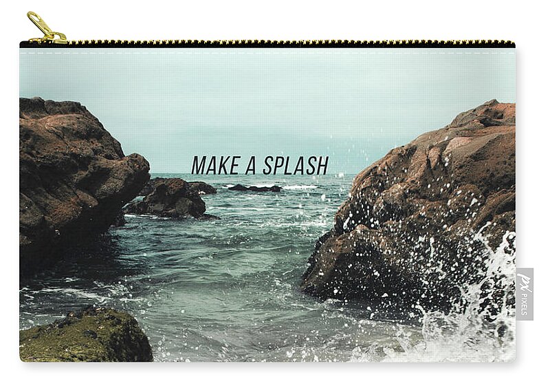 Ocean Zip Pouch featuring the photograph Make A Splash by Carmen Kern