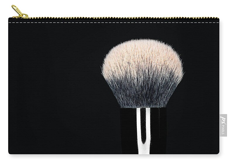 Brush Carry-all Pouch featuring the photograph Makeup Brush Pink by Amelia Pearn