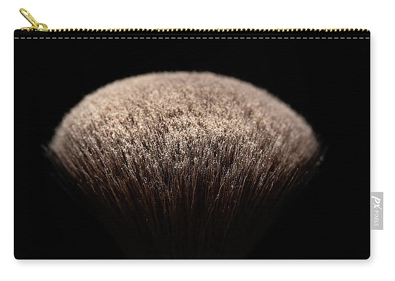 Brush Zip Pouch featuring the photograph Makeup Brush Brown by Amelia Pearn